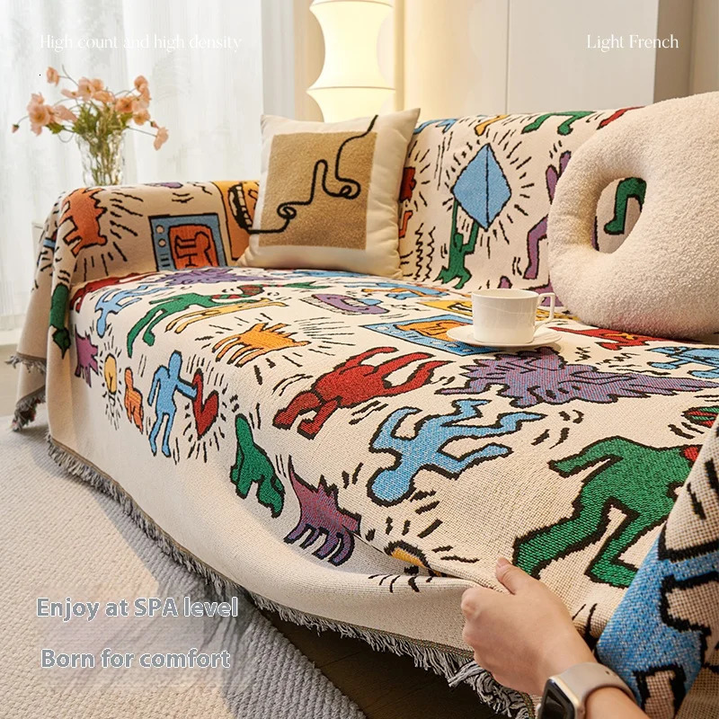 Sofa Cushion Cloth Double Sided Sofa Cover Thick Non-Slip Sofa Cover Full Cover Knee Blanket Cover Cloth Sofa Blanket 250221