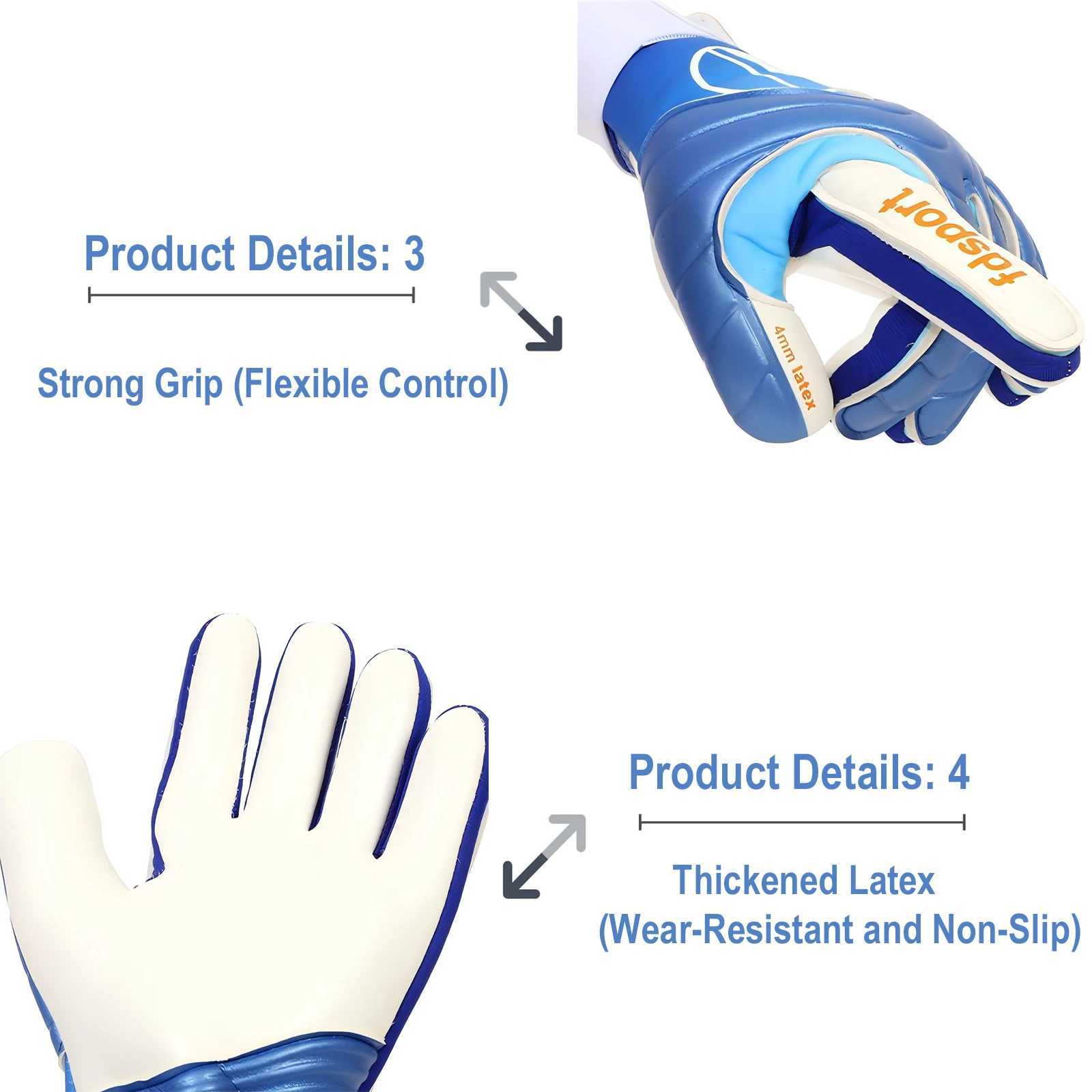 Soccer Goalie Goalkeeper Gloves Youth AdultsHigh Performance Goalkeeper GlovesBreathab Soccer Gloves with Strong Grips PalmsXJ250221
