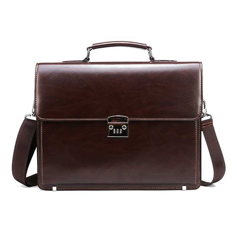 Mens Bag Laptop Office Bags Portable Code Lock Business Briefcase Large Capacity Shoulder Messenger Computer Luxury Handbags Z250220