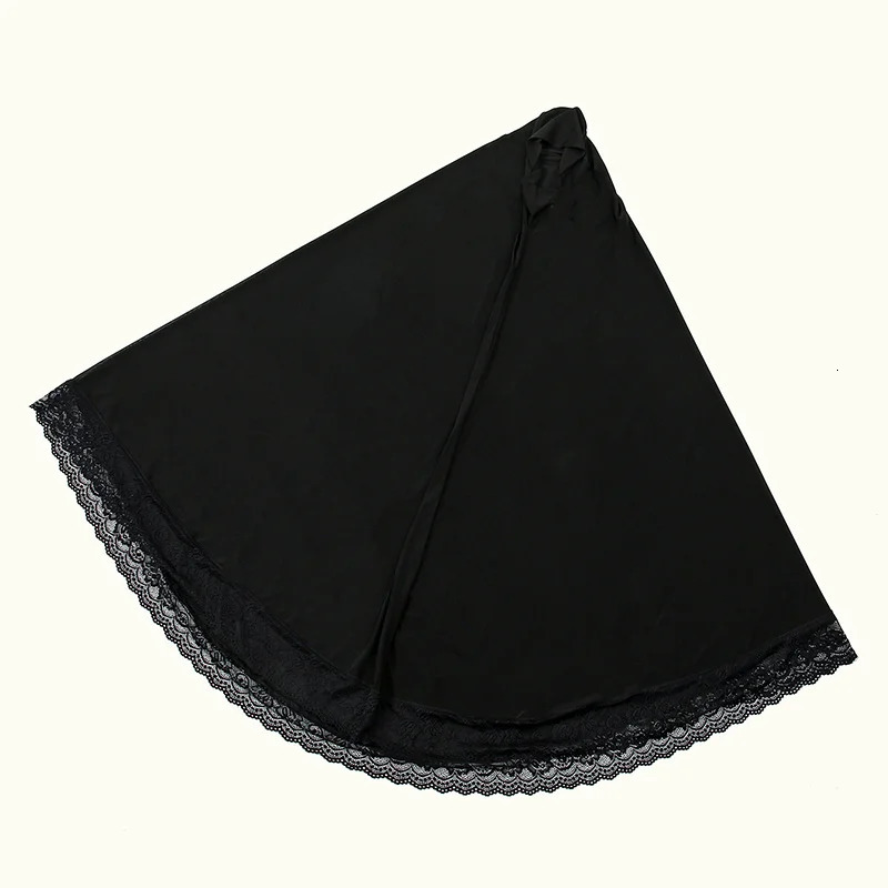Muslim Abayas Full Cover Lace Edge Women Black Clothing Solid Color Instant Hijab Soft Premuim Cotton Hemp Ramadan Prayer Dress 250221
