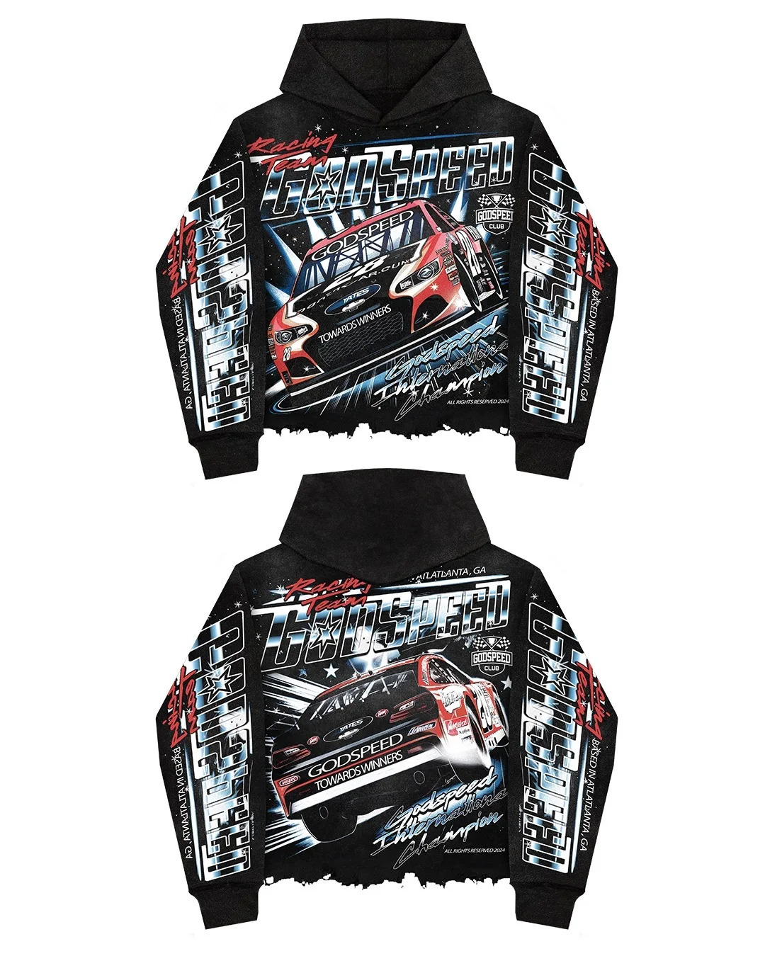 Harajuku Race Car Print Hoodies Women Streetwear Sweatshirts Oversized Hoodie Clothes Tracksuit Men Clothing Y2k Tops 250221