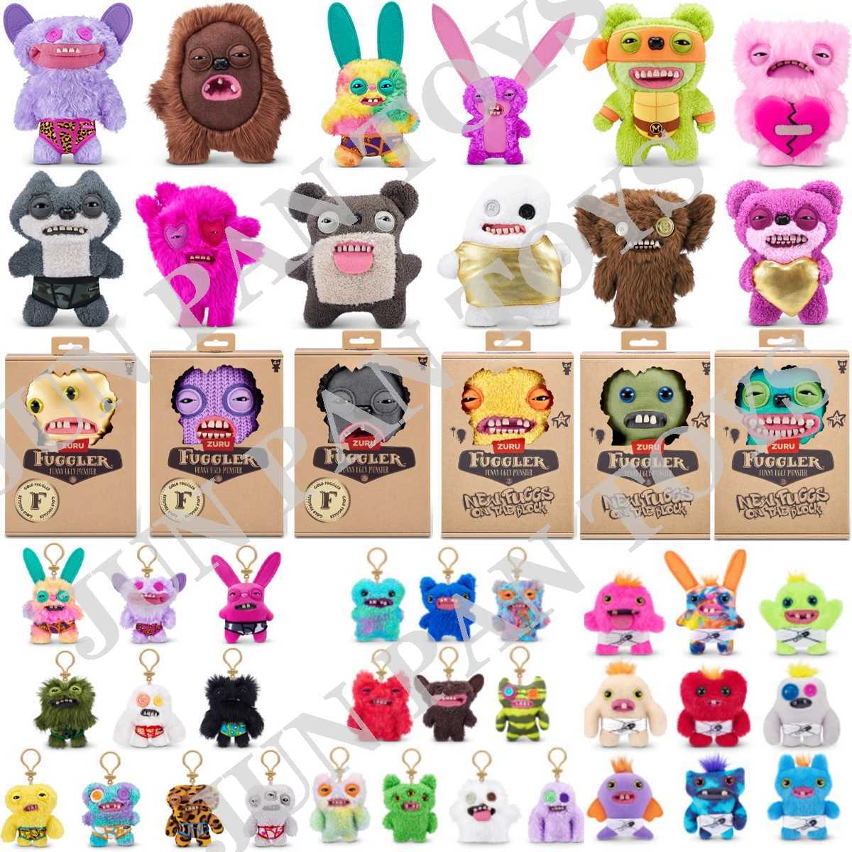 Plush Dolls New Fuggler Funny Ugly Gold Monster Turtles Budgie Underwear Lab Misfits Edition Block Love Baby Fugg Plush Collectible Toy H250221