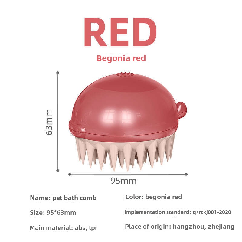 Cute Pet Pufferfish-inspired Dry and Wet Dual-function Brush: Ideal for Cleaning Dogs and Bathing Cats