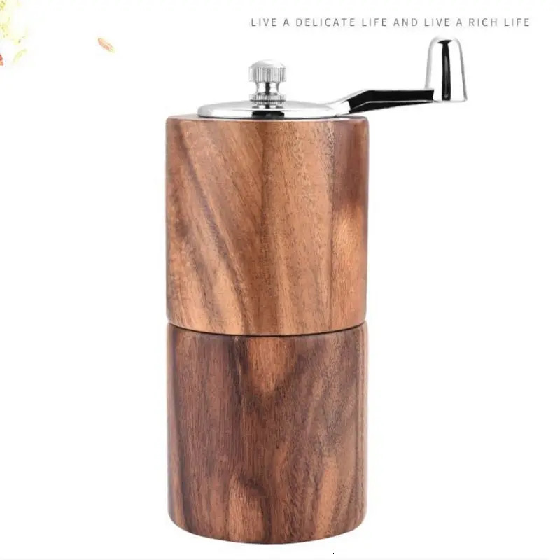 Wood Hand Pepper Grinder Salt and Adjustable Mills Gourmet Precision Mechanisms Premium Sea Peppercorns 250217