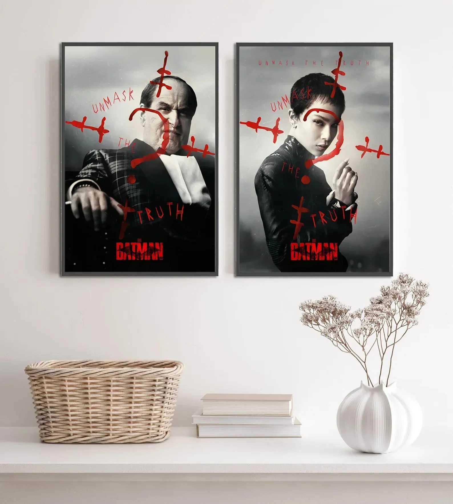 Batman Movie Posters Figures He Decoration Canvas Painting Wall Art Bedroom Cartoons Decor Y250218