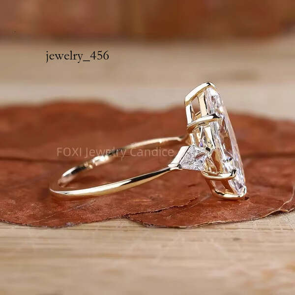 Custom White Gold Women's VVS Dia Eternal Moissanite Ring Round Shape Sterg Sier Wedding Engagement Party