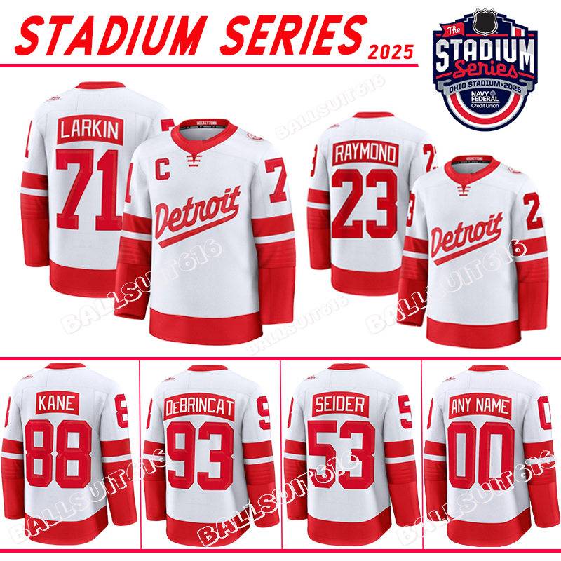 Stadium Series Jerseys 2025 88 Patrick Kane DetroitsS hockey jersey Red WingsS jerseys Larkins Lucas Raymond Vladimir Tarasenko Stadium Series Hockey Jerseys new