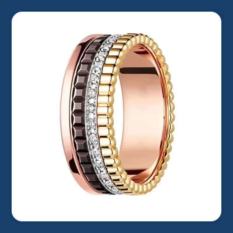 Band Rings Gorgeous Womens Copper Ring with Shimmering Cubic Zirconia - Ideal Fashion Accessory and Gift J250217CNDV