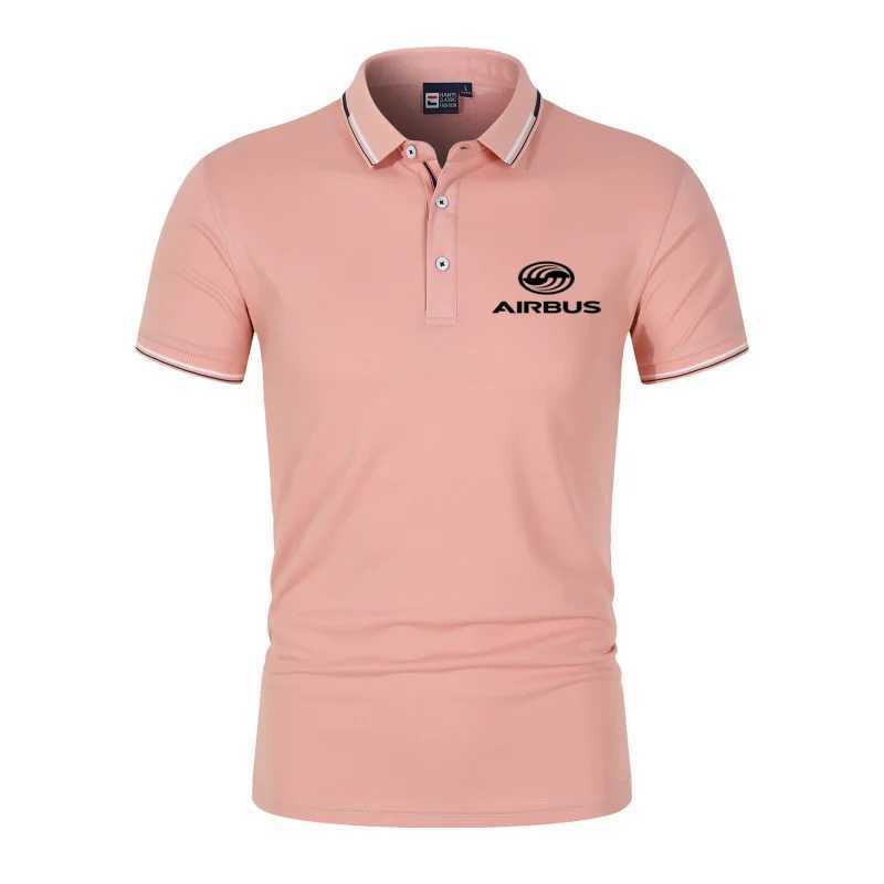 Men's Polos Polo shirt Airbus aviation flight collar T-shirt Airbus fan A320 mens polo T-shirt spring and summer mesh cotton short sleeved mens t