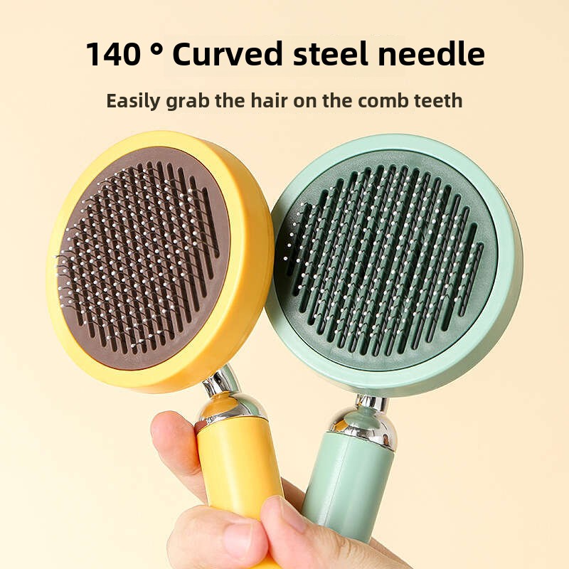 Cat brush, Cat Brush for Long or Short Haired Cats, Remove Loose Fur and Mats, Rounded Pins Reduces Painful Pulling, Not for Tangle and Curly Fur