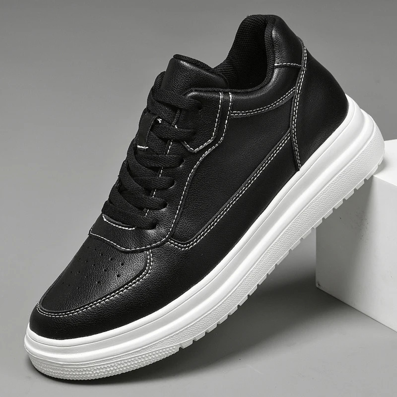 Lift Sneakers Man Elevator Shoes Height Increase Insole 8cm White Black Taller Shoes Men Leisure Fashion Sports Plus Size 36-44 250221