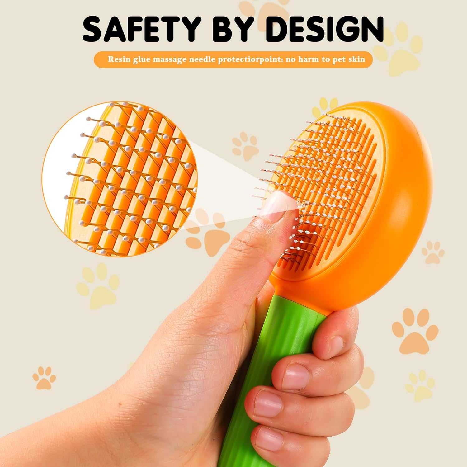 Durable Animal Grooming Kit: Loosely Attached Dog/Cat Shedding Brush