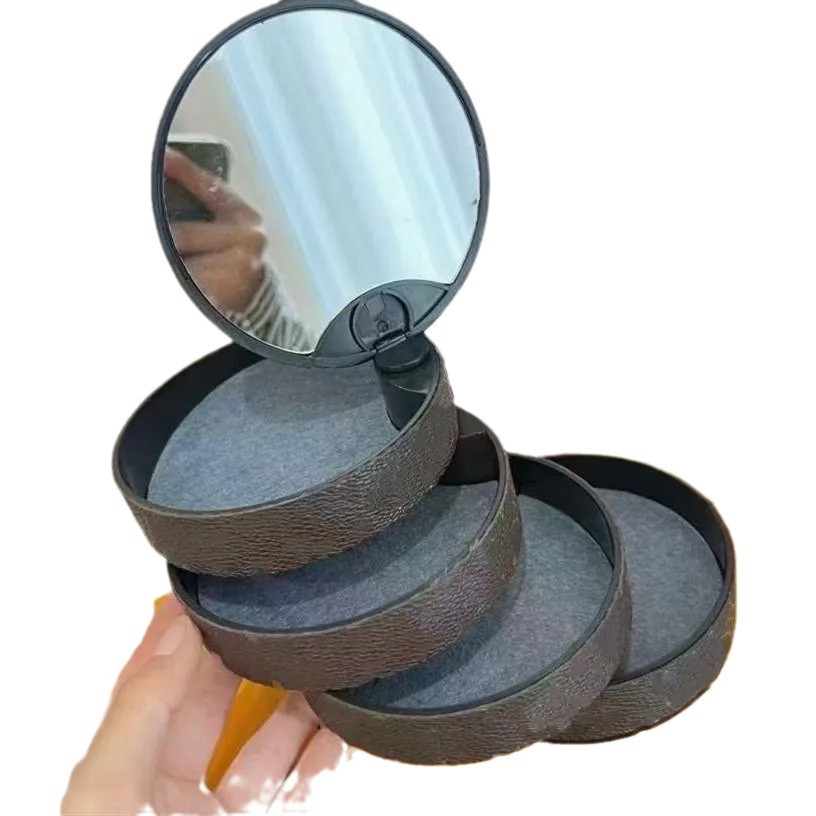 Multi-Layer Rotating Jewelry Box with Mirror - Necklace Storage Solution for Bracelets & Earrings