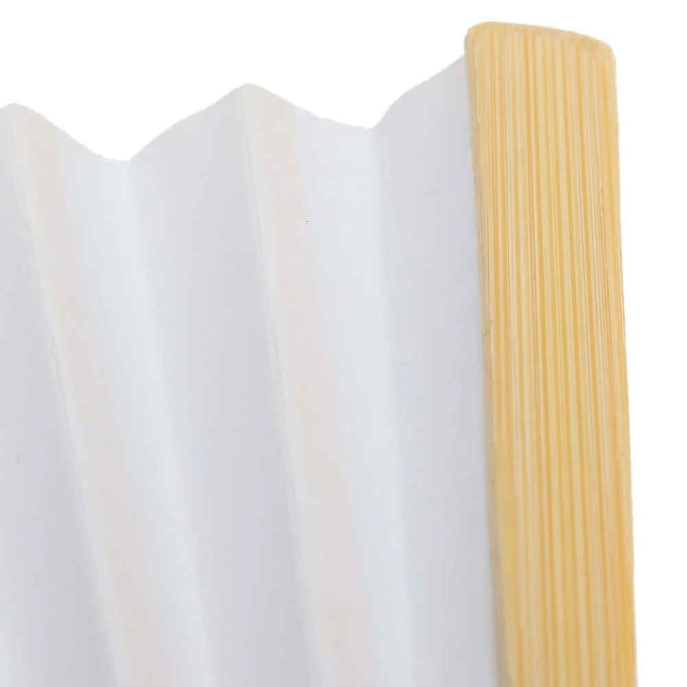 50PCS-1 DIY Paper Bamboo Folding Fan Calligraphy and Painting Practice for Adults and ren Blank White Folding Fan Wedding Gift 250218