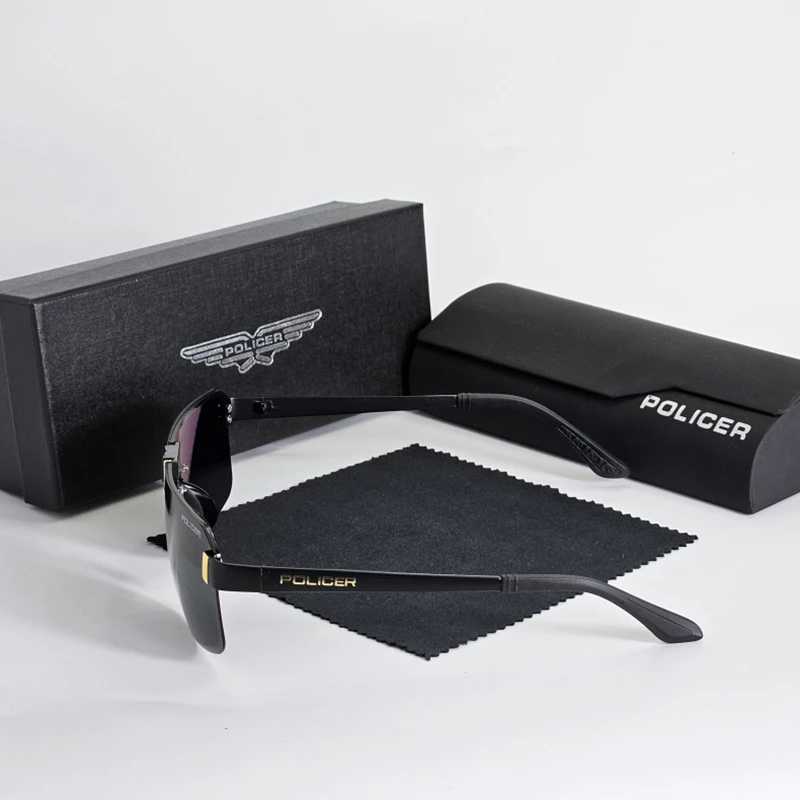 Policer Sunglasses Polarized for Men Classic Sun GlassesHigh Quality Luxury brands Eyewears Pilot Goggle UV 400 Protection 8812 W250222