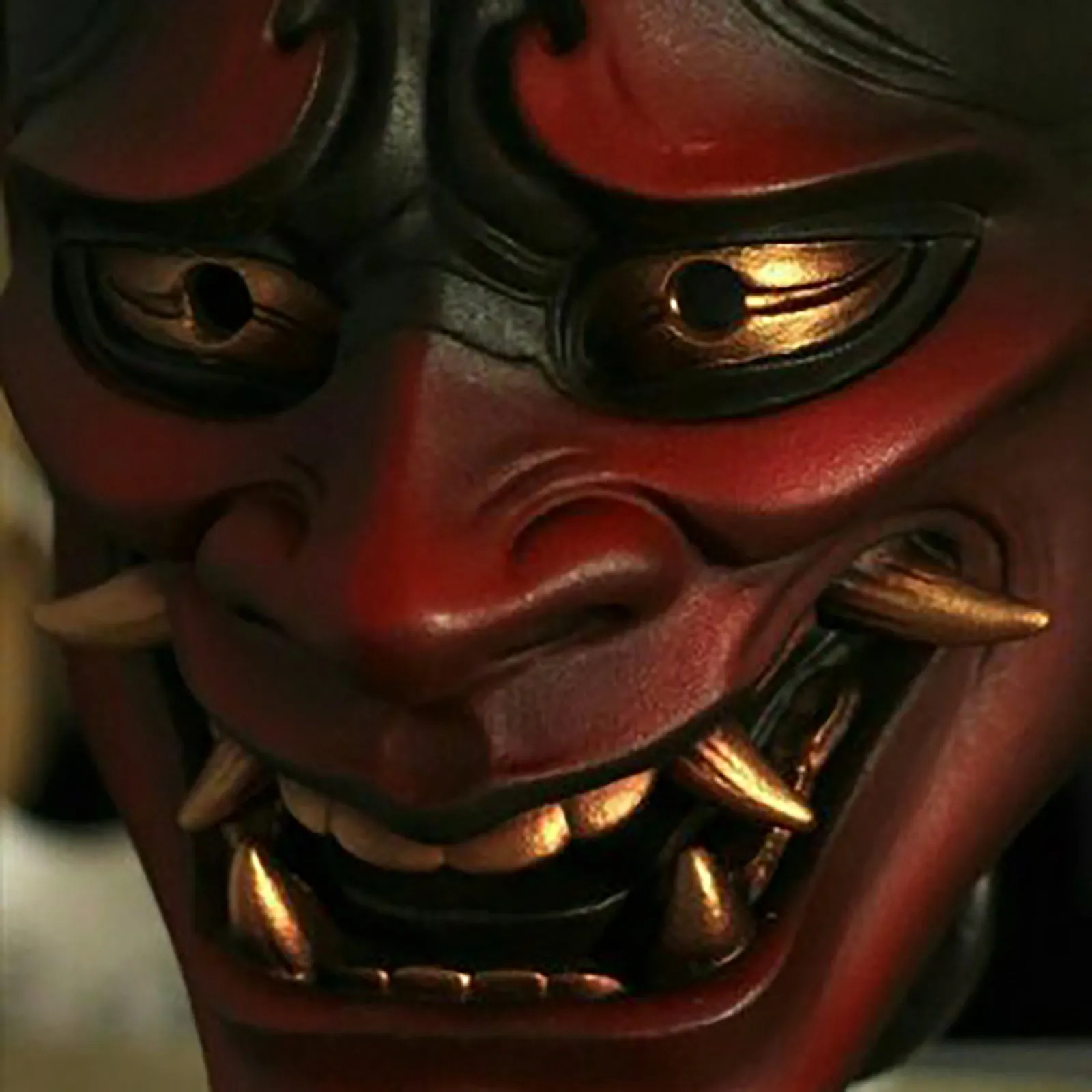 Adult Unisex Halloween Face Masks Japanese Hannya Demon Oni Samurai Noh Kabuki Prajna Devil Mask Latex Party Masks 250222
