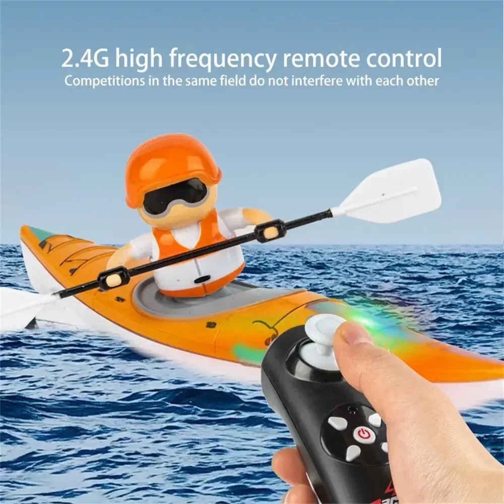 HC 810 RTR 2.4G RC Boat Colorful Paddle Remote Control Rowing LED Lights 360 Driving Dual Modes Waterproof Ship Underwater 250222