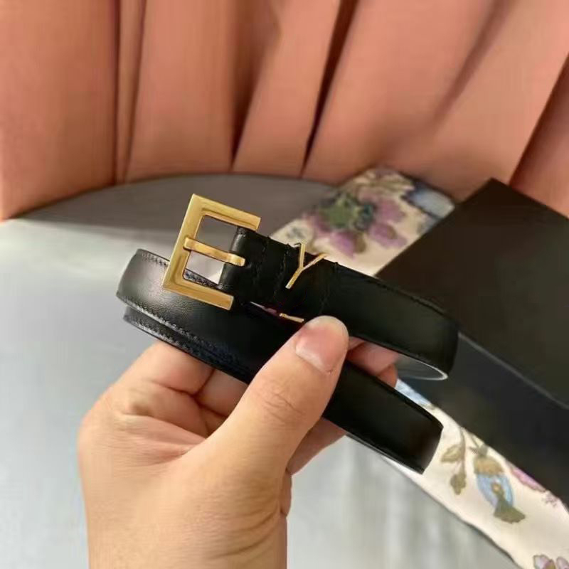 Fashion Belt For Women Genuine Leather Belt 2Cm 3Cm Width Men Designer Belts Y Buckle Cnosme Woman Waistband High Quality Cintura Ceintures