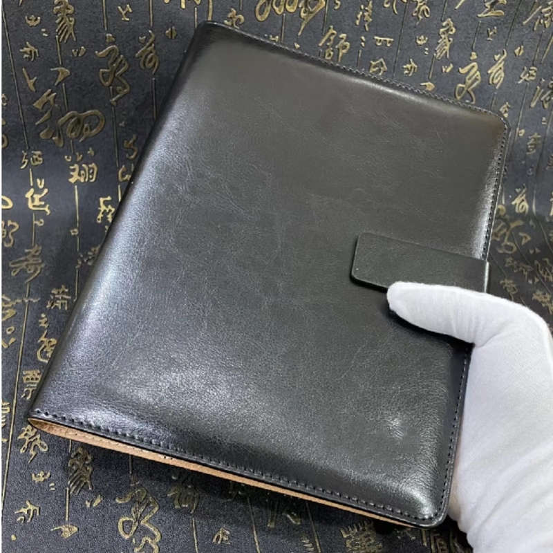 classic Notepads Black /brown PU Leather Cover Agenda Handmade Note Book luxurs Periodical Diary Business Notebook A5