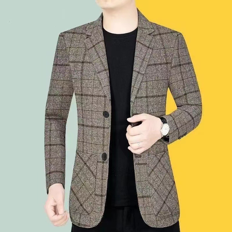 T222Elegant Men's Seasonal Business Suit Jackets - Perfect for Midlife Professionals