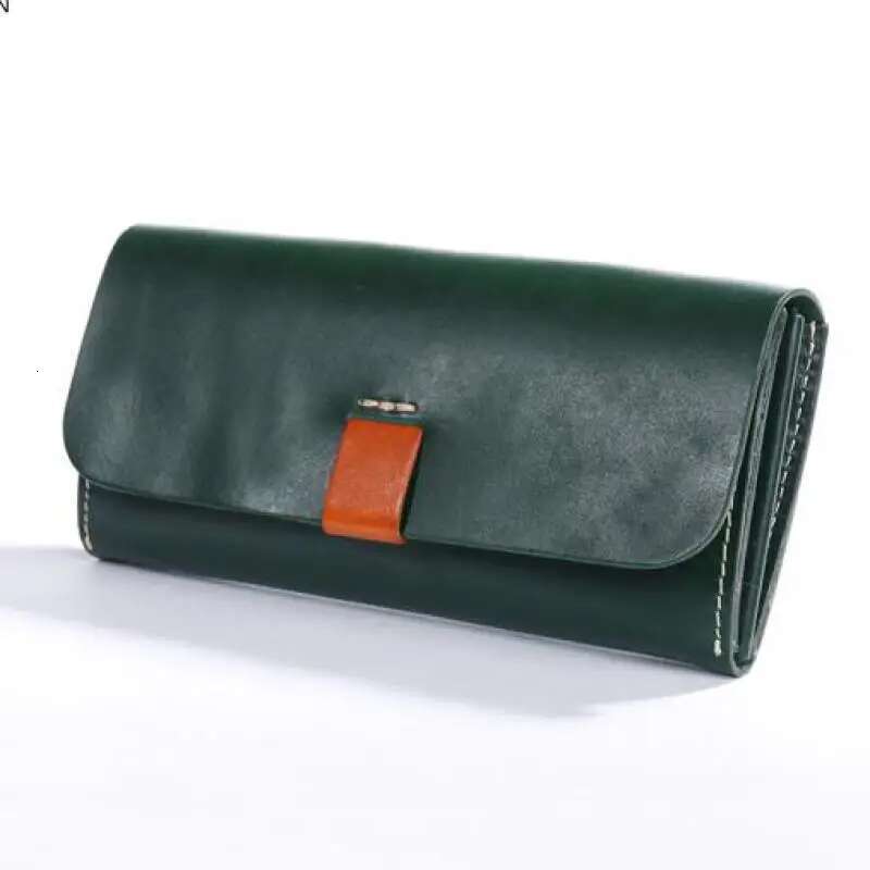 Genuine Leather Clutch Purse for Women hot | Simple Casual Style, Vegetable Tanned, Clasp Closure