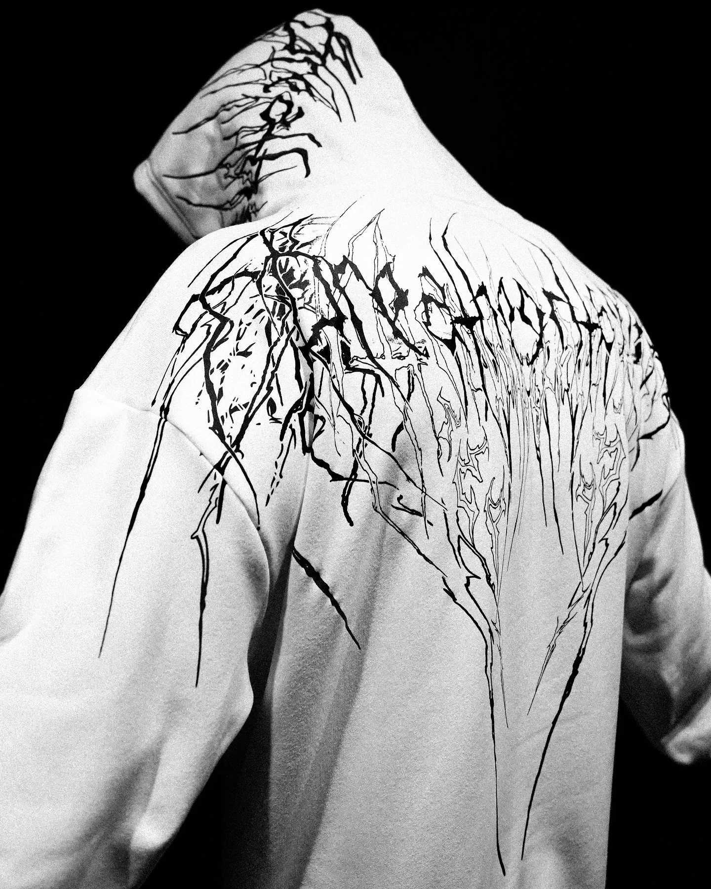 up to date Man Hoodies Y2K Breathedivinity Dark Style Fashion Trend Hoodie Connecting Hooded Harajuku Street Gothic Oversized W250530