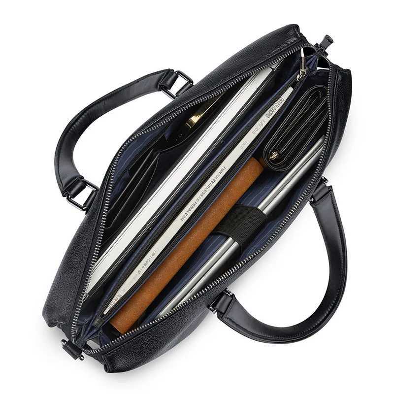 WILLIAM Men Briefcase High Quality Business Famous Brand Genuine Leather Shoulder Messenger Bags Office 14 inch Laptop bag Z250220