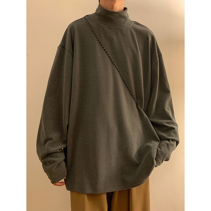 MM02222 Long-sleeved loose-fitting sweatshirt for spring and autumn half-high collar