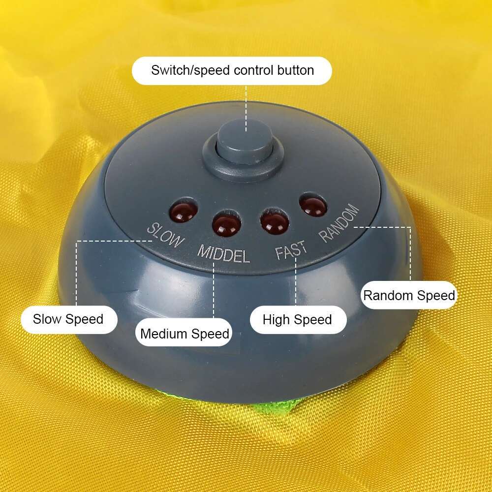 4 Speeds Motion Undercover Mouse Fabric Moving Feather Interactive Pet For Kitty Automatic Electric Cat Toy Plate