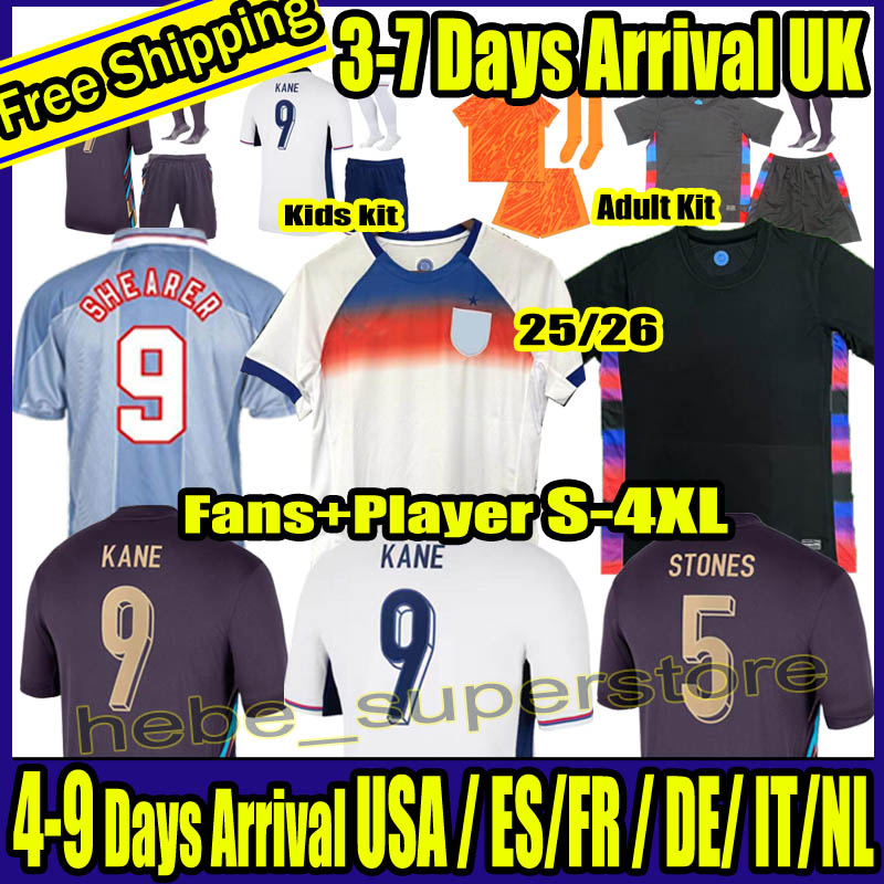 S-4XL 24 25 26 Soccer Jersey Women Euro cup BELLINGHAM KANE RASHFORD GREALISH STERLING MOUNT SAKA England National Team Football Shirts Men and Kids full Kit with socks