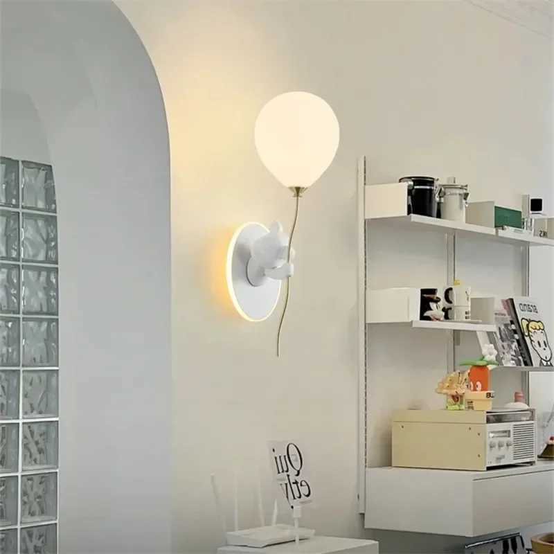 Creative Bear Wall Light Cartoon Balloon Light For Childrens Room Study Bedside Macaron Wall Lamp Artistic Decor Ambiance Lamp Z250220