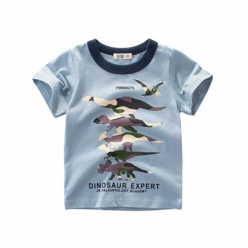 2 3 4 5 7 9 Summer Baby Boy Short sleeved T-shirt Childrens Cotton Top Little Boy KF1022 W250221