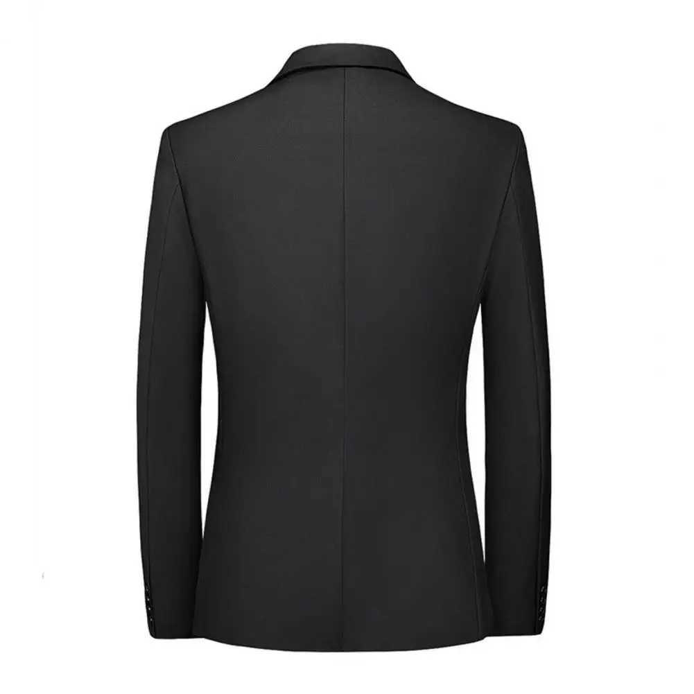 2-piece/set mens slim fit suit lapel long sleeved single button suit jacket mid length pants suit solid color business suitXJ250222