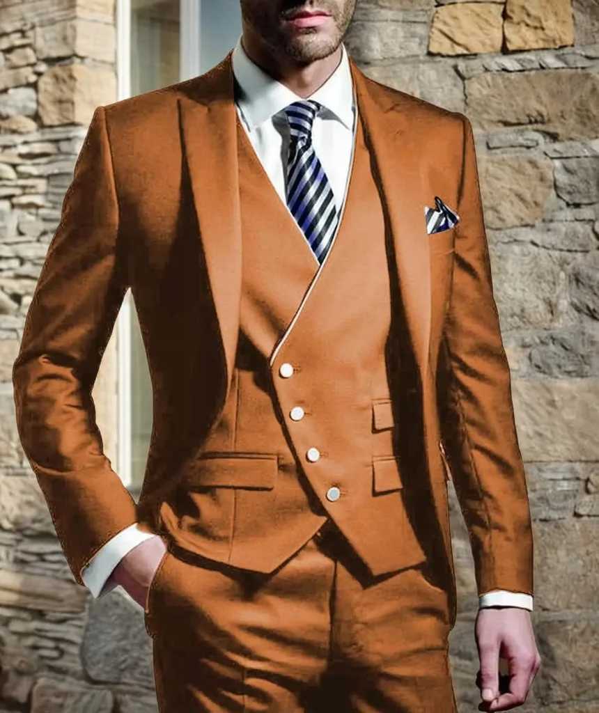 Men Suits for Wedding 3 Pieces Blazer Vest Pants Peak Lapel Slim Fit Suit Elegant Tuxedos for Wedding Business Evening PartyXJ250222