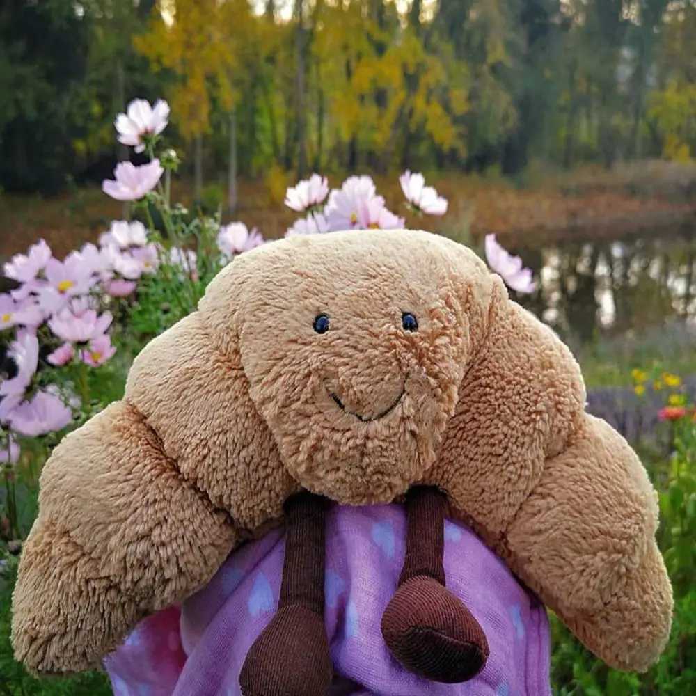 Gifts Rag Doll Toy Croissant Plush Smile Bread Pillow Smile Croissant Bread Pillow Stuffed Animals Plush ToysT250222