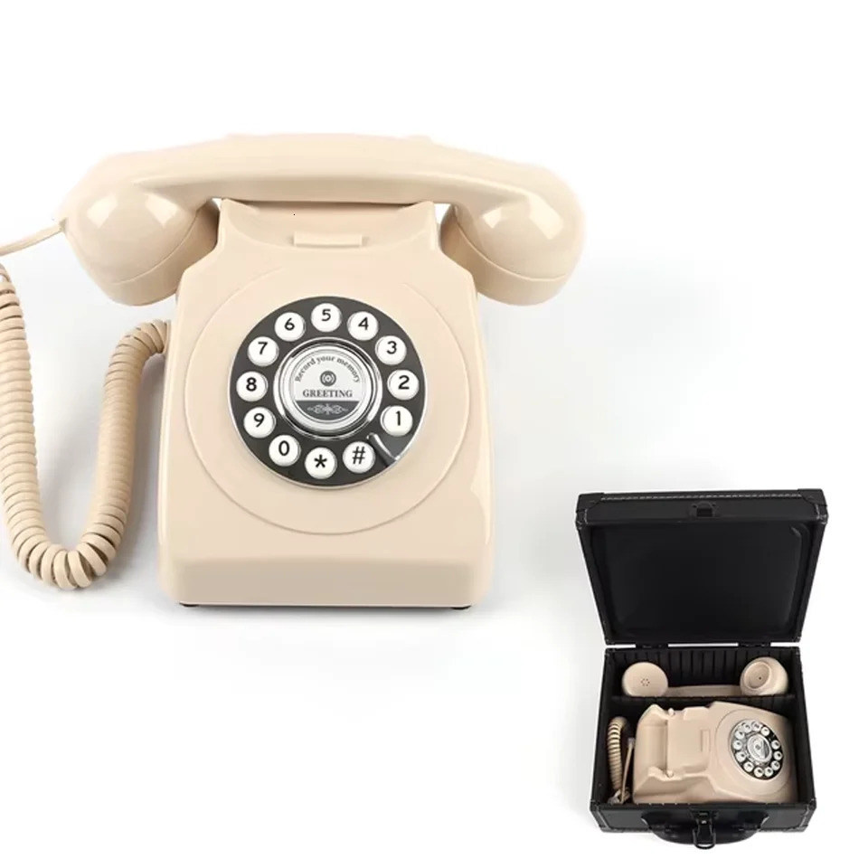 Audio Guest Book Wedding Phone Bridal Gifts Vintage Telephone Record Customized Voice Message for Your Party y250108
