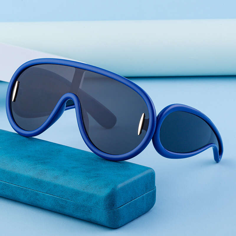 2023 New INS Integrated Large Frame Women's Fashion Sports Cycling Sunglasses Men's Glasses