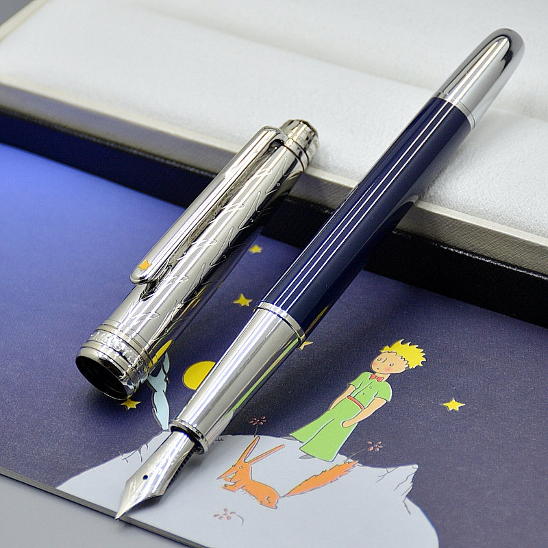 163 Blu e Argento Penna a SferaPenna RollerPenna Stilografica promozione cancelleria da ufficio penna elegante regalo compleanno