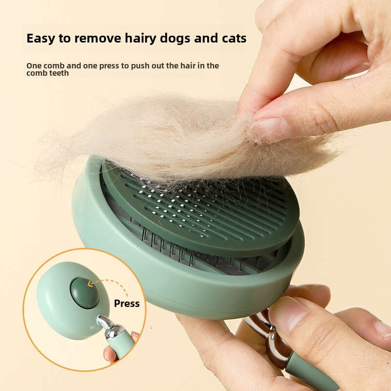 Cat brush, Cat Brush for Long or Short Haired Cats, Remove Loose Fur and Mats, Rounded Pins Reduces Painful Pulling, Not for Tangle and Curly Fur