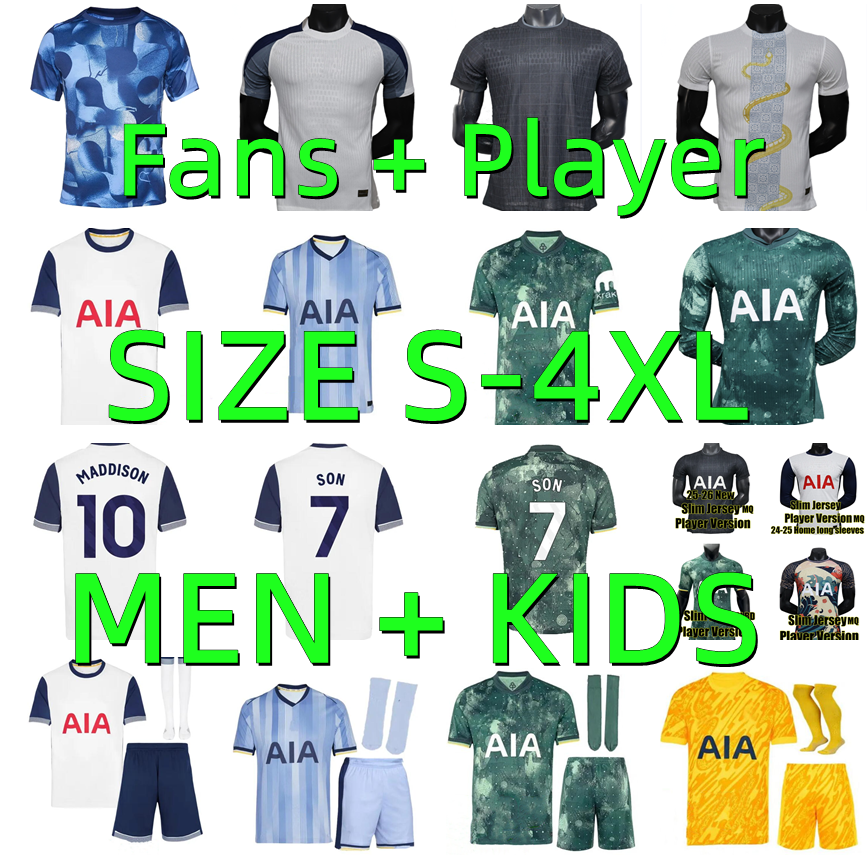 2024 2025 MADDISON SON GIL VAN DE VEN Soccer Jerseys Long sleeves Player version 24 25 BISSOUMA KULUSEVSKI RICHARLISON ROMERO Tottenha Football shirt Men kids socks