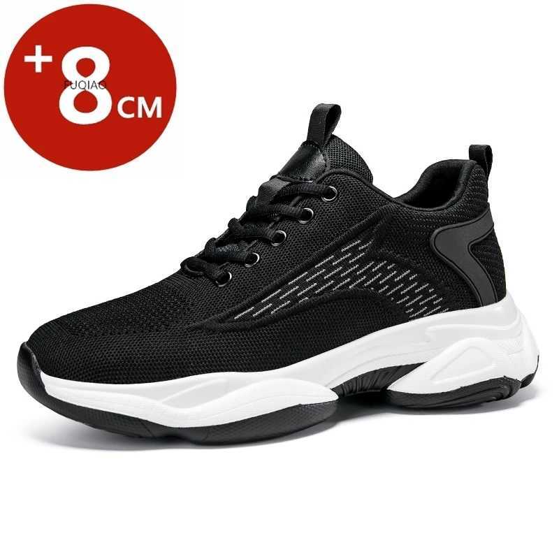 Summer Lift Sneakers Men Elevator Height Increasing for Man Insoles 8CM Hidden H Sports NEW top Inner Heightening Shoes Z250221
