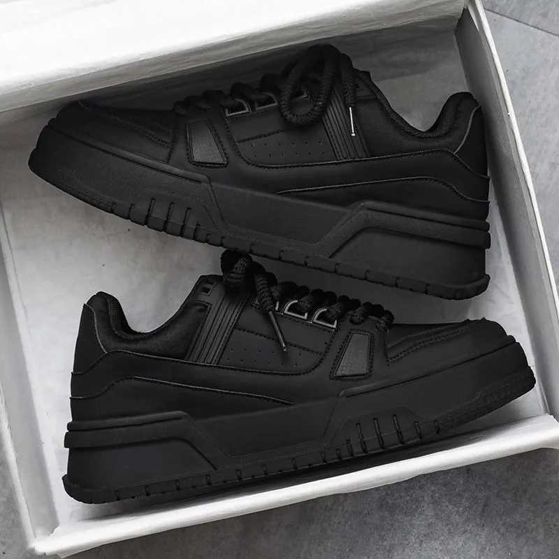 Quality Mens High Sneakers Solid Color Fashion Casual NEW Top Cfortable Lace Up Platform Outdoor Walking Vcanize Shoes Z250221