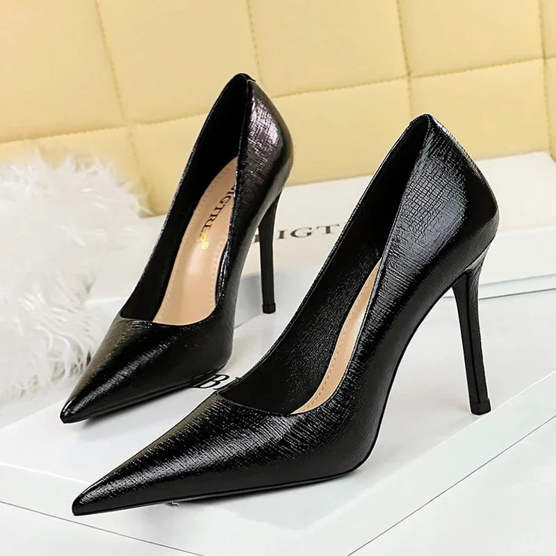 BIGTREE Gold Silver Womens Pumps Sexy Pointed Toe Thin Heels Party Spring Autumn Shoes Zapatillas De Mujer 250221