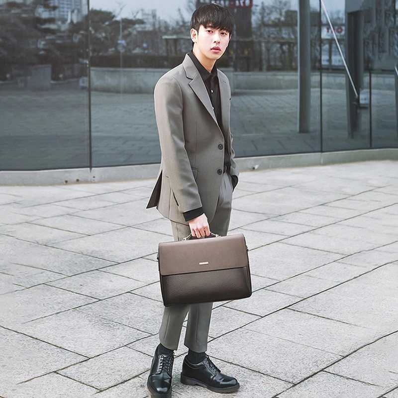 Fashion Leather Briefcase For Men Designer Work Business Tote Bags Handbag Cross Shoulder Square A4 Side Crossbody Laptops Bag Z250220