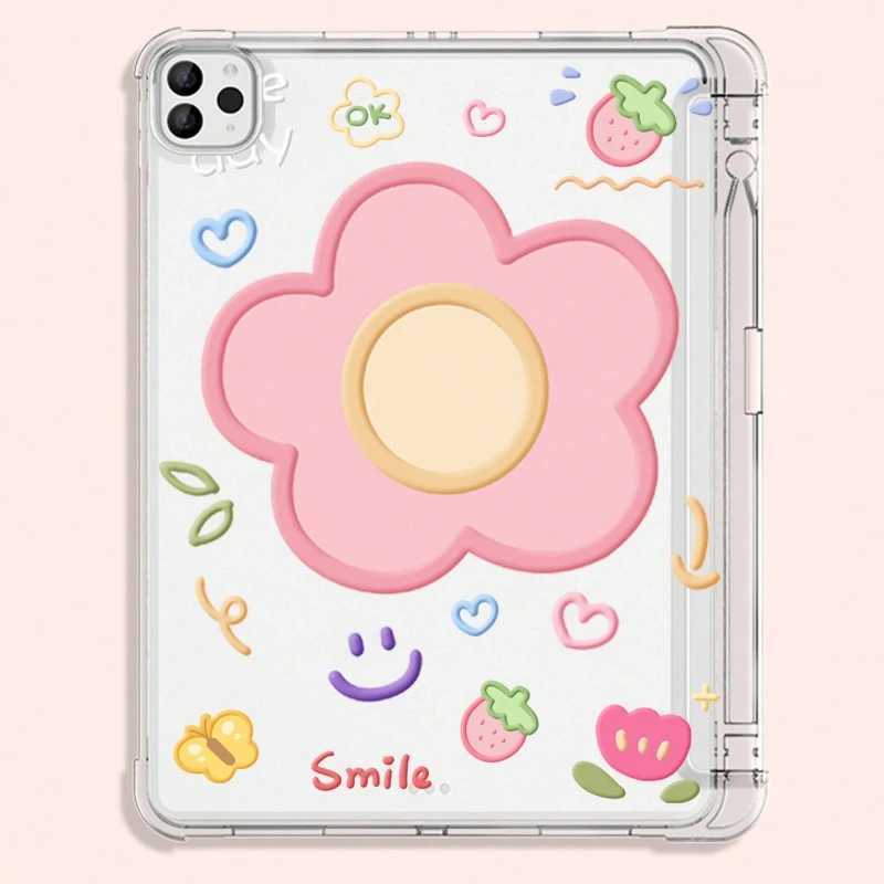 For iPad Case iPad 10th Gen 12.9 4th 5th 6th Air 4th 5th 10.9 Pro 11 2nd 3rd 4th iPad 10.2 with Pen Slot TPU Transparent Cover Z250222