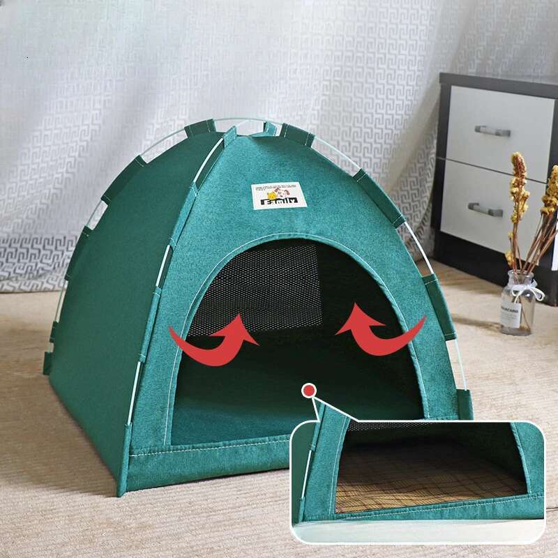 House Tent Four Seasons Universal Cat and Dog Pet Nest Summer Cool Mat Outdoor Portable Foldable Breathable