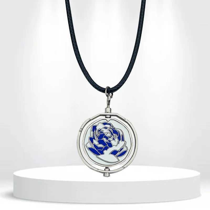 Jinx Blue Rose Rotating Necklace Anime Game Arcane Season 2 Backpack Pendant Metal Fashion Jewelry Fan Series W250221