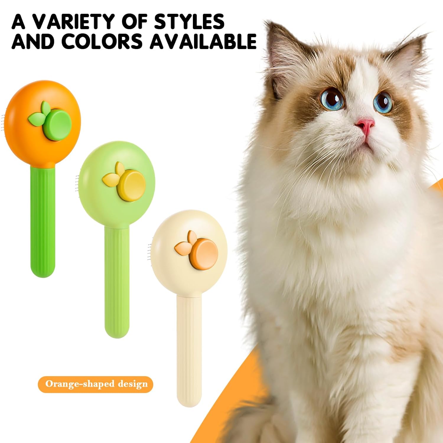 New pet brush Cat brush with release button, dog brush, pet hair removal brush, deep cleaning pet brush to remove loose hair