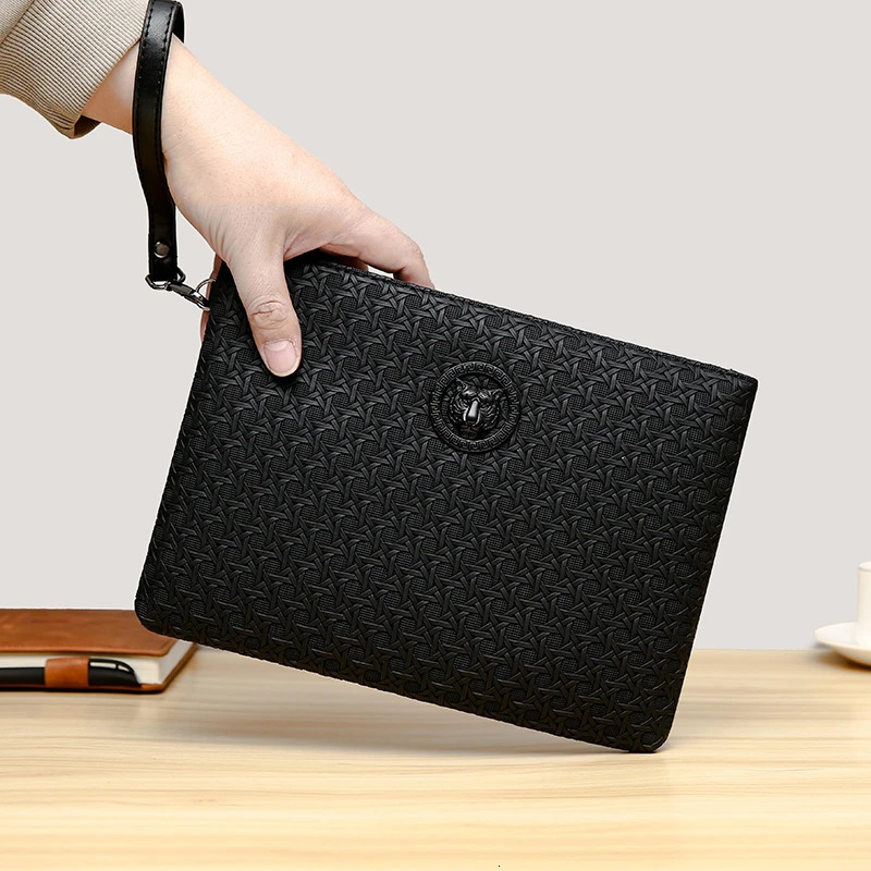 Fashion Business Men Day Clutch Phone Bag High Quality PU Leather Money Handbag Casual Male Cardholder Case 250213