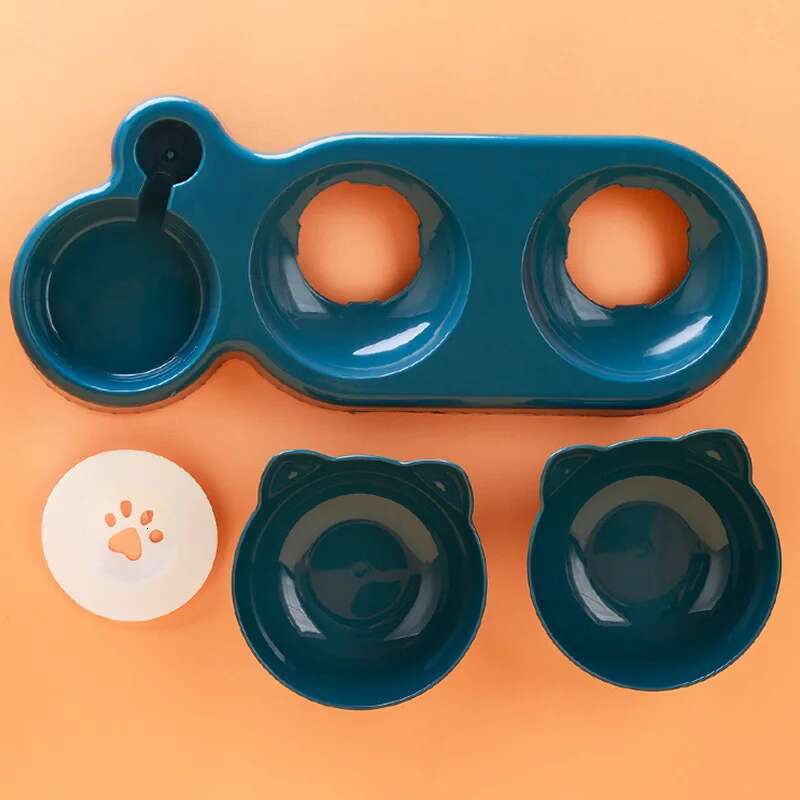 3 in 1 Feeder Automatic Water Dispenser Double Bowl for Small Dogs Cats Pet Food Container Cat Accessories